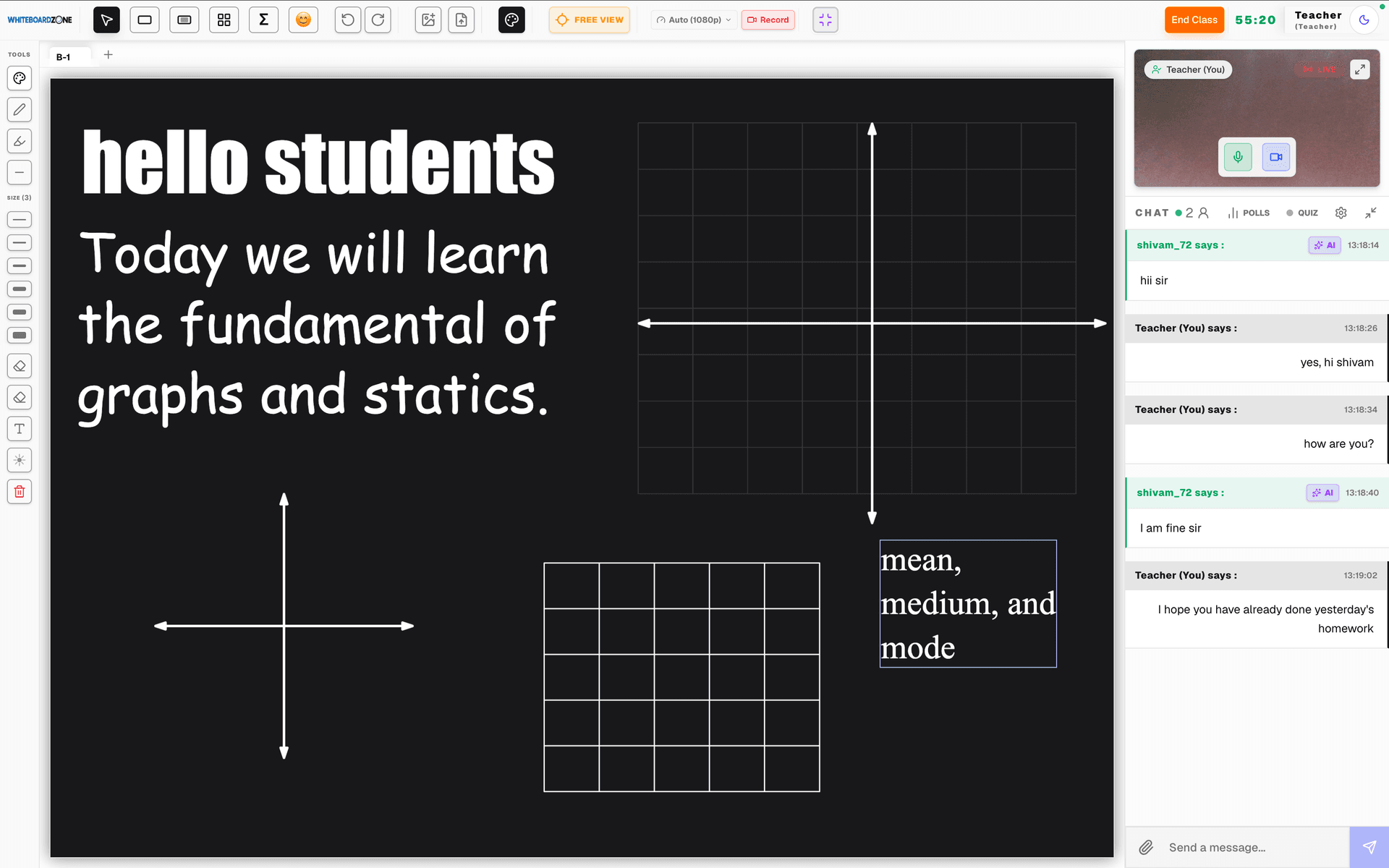 Whiteboard UI