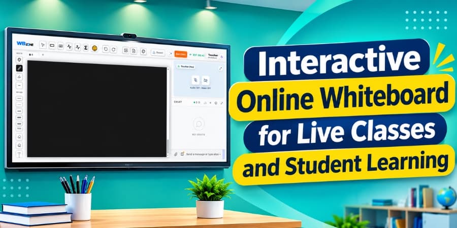 Interactive Online Whiteboard for Live Classes and Student Learning